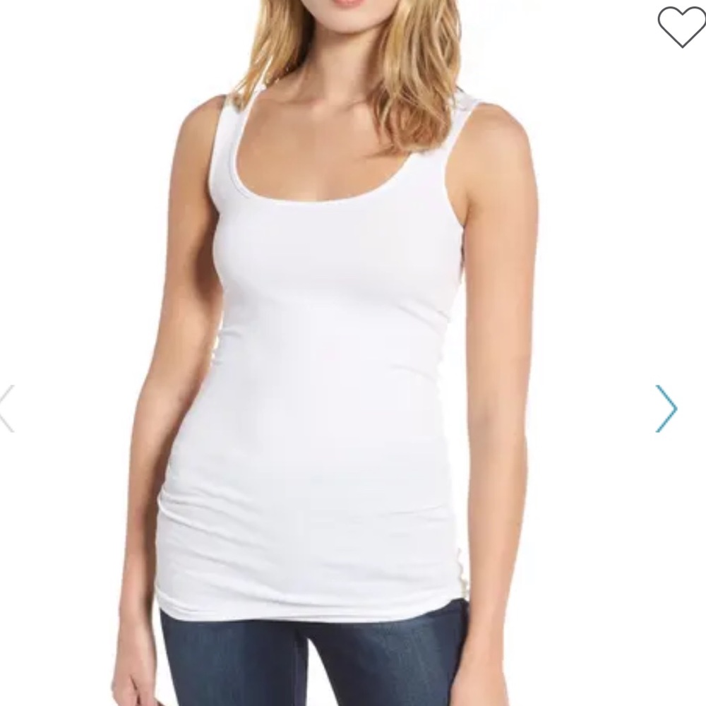 BP Double Scoop Tank White NWOT